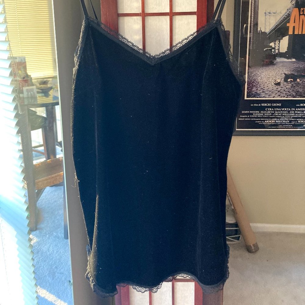 Black Velvet Lace Tank Top